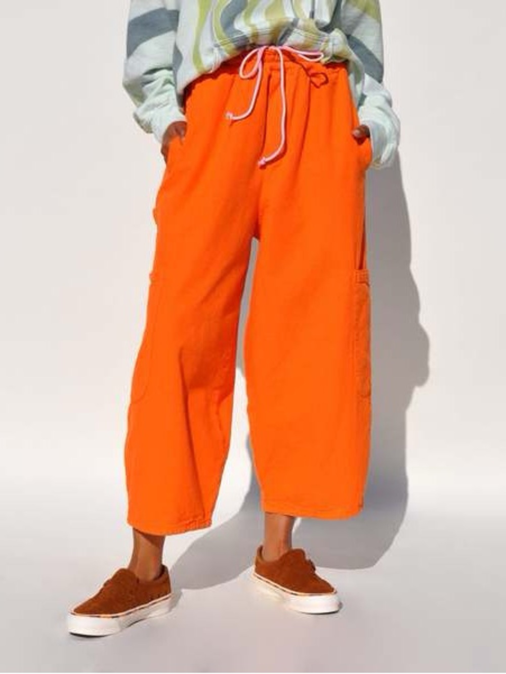 UNISEX Bright Orange MEALS Chef Pants - Picture 5 of 6